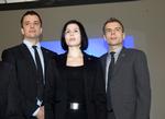 De tre hovedrolleindehavere i 'Livvagterne': Fra venstre: André Babikian, Cecilie Stenspil og Søren Vejby. Arkivfoto. 