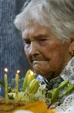 Maria De Jesus døde i en alder af 115 år. Billedet er fra hendes 113-års fødselsdag. 