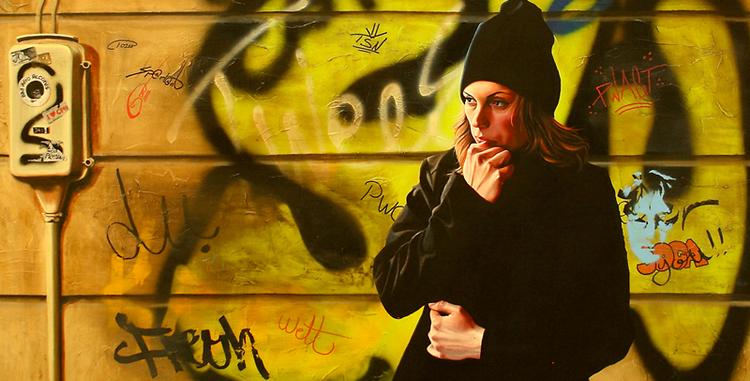 Et af Niels Corfitzens billeder på den seneste udstilling hos Copenhart i Valby. 