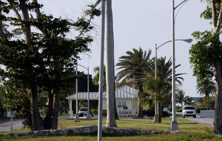 Travolta-familiens feriehus på Bahamas, hvor 16-årige Jett blev fundet livløs i fredags. 