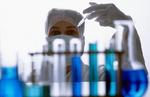 RF - Test tubes and medical worker