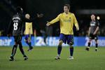 Morten 'Duncan' Rasmussen og Joseph Elanga mødtes i efteråret, da Brøndby vandt 4-3 over AC Horsens, og selv om afrikaneren nu er tilbage i Brøndby, bliver de to næppe holdkammerater. Arkivfoto. 