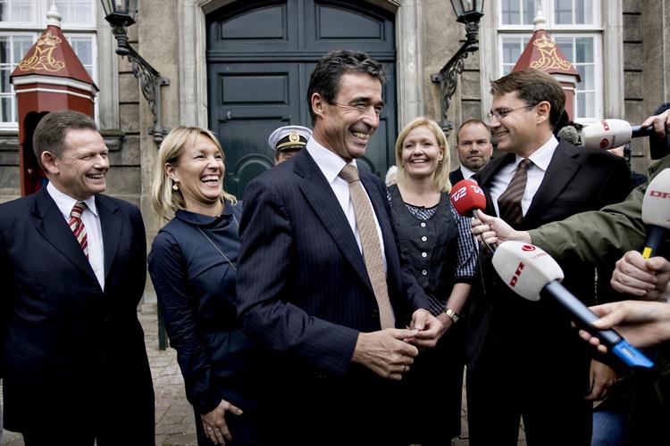 De nye ministre og statsminister Anders Fogh efter at Lene Espersen (K) blev formand for de Konservative. 
