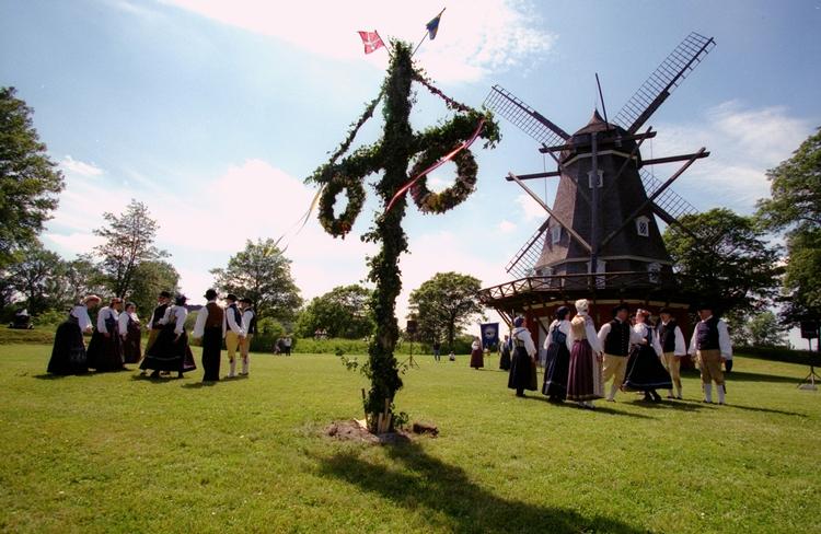 Majstang under Den Svenske Kirkes midsommerfest ved Kastellet i København. Arkivfoto. 