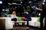 Filmanmelder Louise Kidde Sauntved (tv.) er lovlig optaget af de mandlige skuespilleres sexappel, mener Bo Tao Michaëlis. Til højre studievært Morten Resen. Foto: Tobias Selnæs Markussen 
