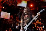 Foto fra koncert ude i virkeligheden - på Orange Scene - med de amerikanske  metaldrenge fra Slayer. 