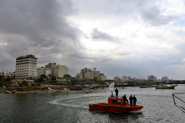En Hamas-politikutter ud for Gaza. Arkivbillede. 