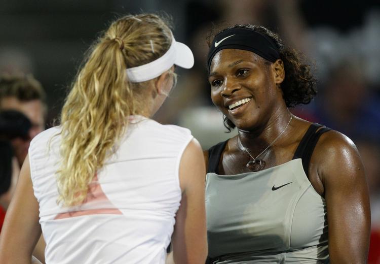 To timer og 40 minutter gik der, før Caroline Wozniacki og Serena Williams kunne sige tak for en forrygende kamp. 