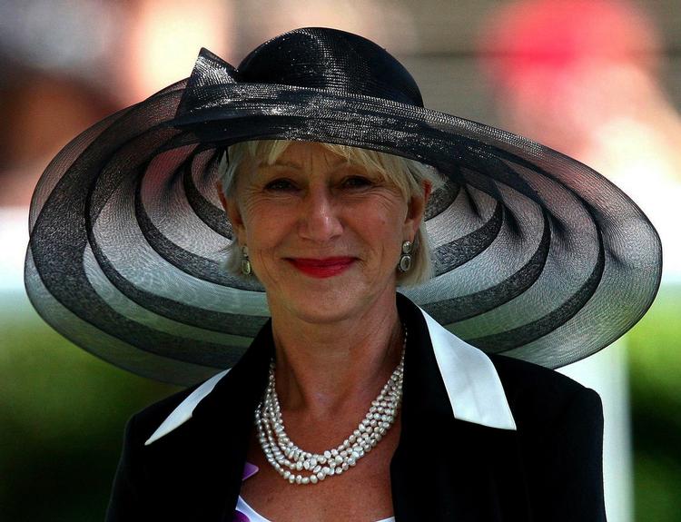 Helen Mirren fotograferet ved det såkaldte Ladies Day i Ascot i sommer. 