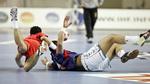Tumult i Porec, hvor Serbien vandt 30-22 over Egypten. 