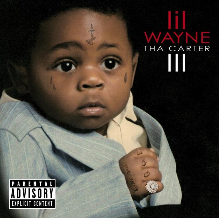 Lil Wayne-hittet 'Lollipop' fra 'Tha Carter III'-pladen var den mest downloadede sang i 2008. I hvert fald hvis vi taler lovlige downloads. Den blev hentet 9,1 mio. gange. Hvor mange, der har hentet den ulovligt, er uvist, men formentlig mange, mange gange flere. Arkivfoto af pladeomslaget. 