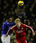 Fernando Torres (th.) og Liverpool måtte nøjes med uafgjort hjemme mod Everton. 