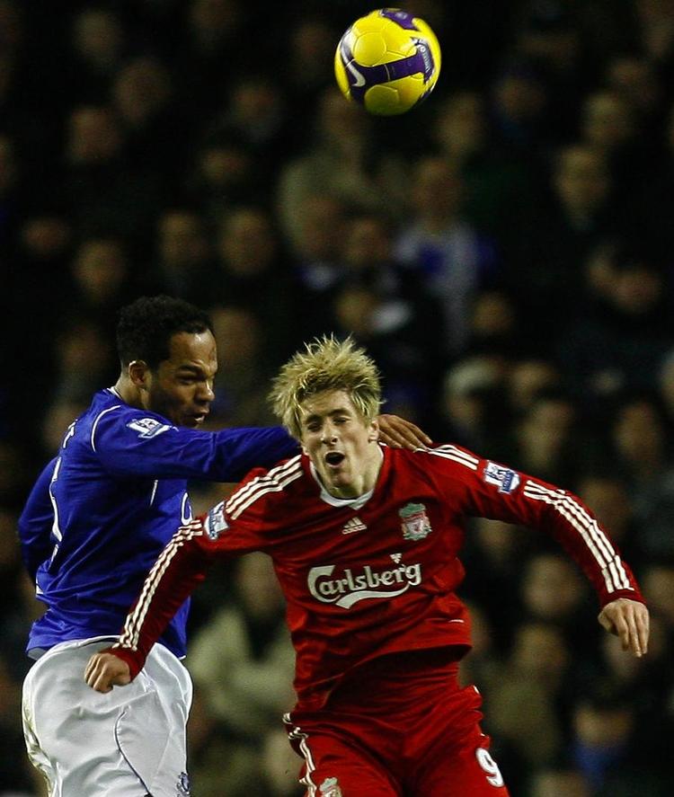 Fernando Torres (th.) og Liverpool måtte nøjes med uafgjort hjemme mod Everton. 