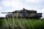 En Leopard i dansk bemaling. Nu skal fem af de store kampvogne til Afghanistan. 