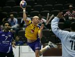 Sveriges Henrik Lundström scorede tre gange mod Kuwait i havnebyen Split. 