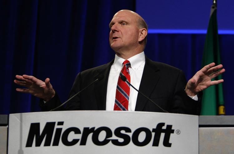 Microsofts topboss  Steve Ballmer. 