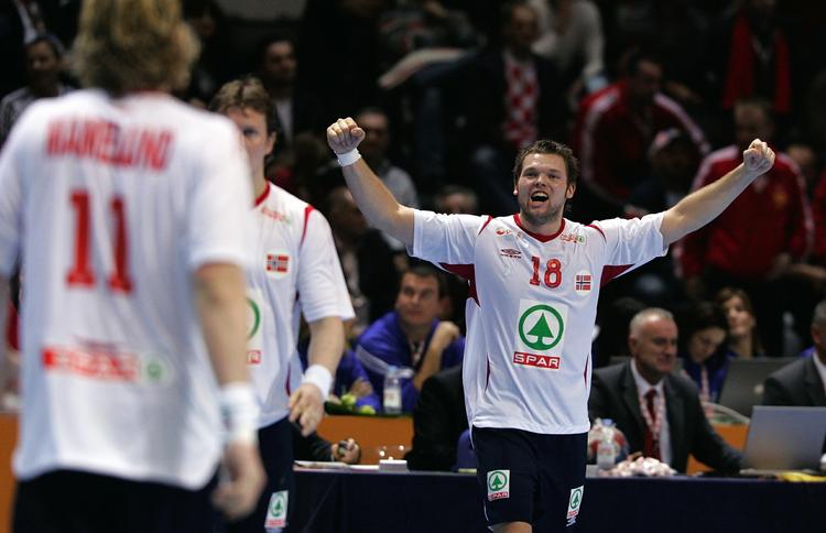 Vegard Samdahl scorede fire af de norske mål i sejren over Makedonien. 