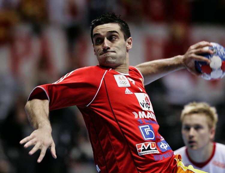 Kiril Lazarov i aktion mod Norge, da Makedonien tabte for tredje gang i VM-turneringen. 