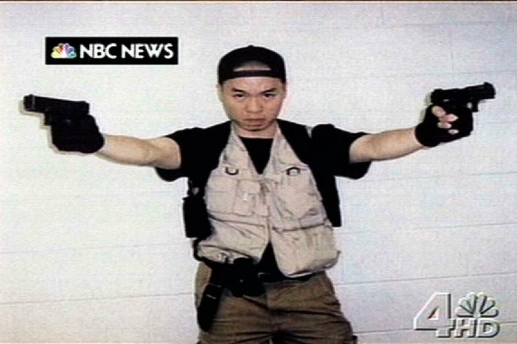 Pistolmanden fra Virginia Tech, Cho Seung-Hui, dræbte 32 mennesker, før han begik selvmord.   Foto: NBC/AP 