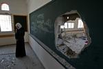 Balqis pigeskole i Gaza By blev ramt af israelske granater under krigen. 