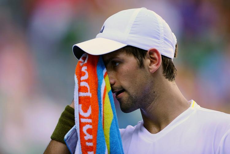Novak Djokovic led i den ekstreme australske hede. 