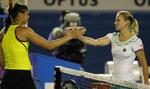 Jelena Dokic (til højre) har spillet en flot turnering i Melbourne og fået karrieren på ret køl igen. 