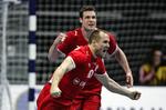 Michael Knudsen (bagerst) vil helst møde Kroatien i semifinalen på fredag. 
