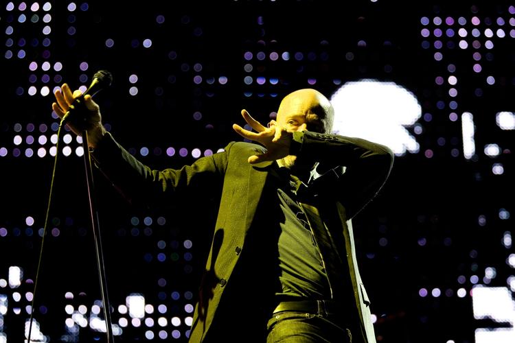 Michael Stipe og co. spillede naturligvis 'Supernatural Superserious', da de optrådte i Parken i september. Arkivfoto. 