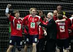 Nordmændene jublede og har fortsat chancen for at nå semifinalen efter sejren over de tyske verdensmestre. 