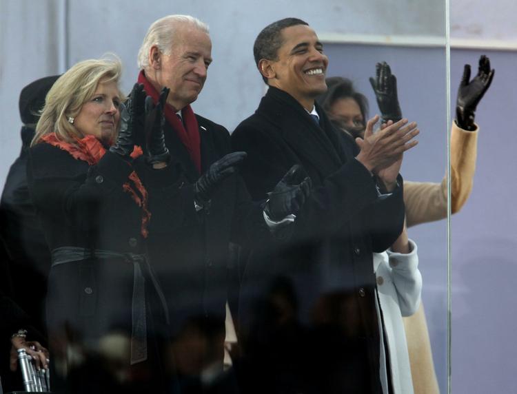 Vice President Biden and President Obama at Obama's inauguration ceremony. 
