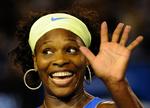 Serena Williams fejrer sin fjerde single-sejr i Australian Open. 