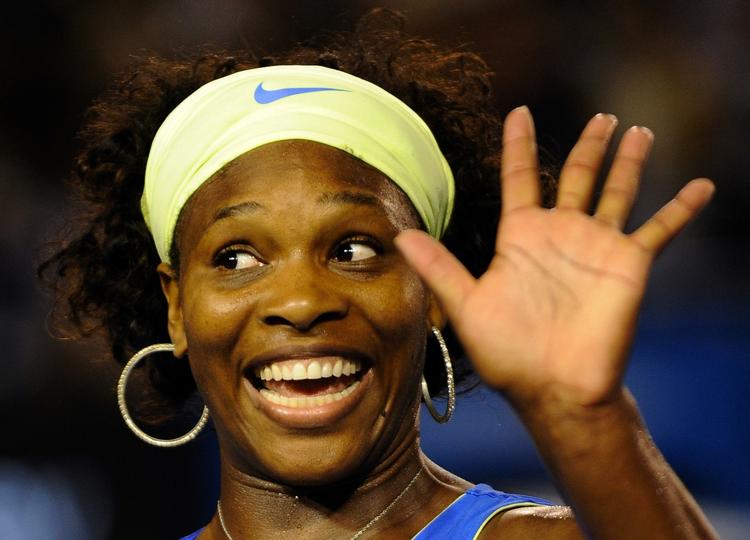 Serena Williams fejrer sin fjerde single-sejr i Australian Open. 