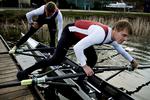 Henrik Stephansen under en træningstur med Nils Henrik Stene på Bagsværd Sø. Arkivfoto. 