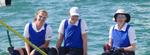 Tina Schmidt, Trine Palludan og Lotte Meldgaard vandt det første World Cup-stævne, hvor matchrace var på programmet. Foto: matchraceteam.dk 