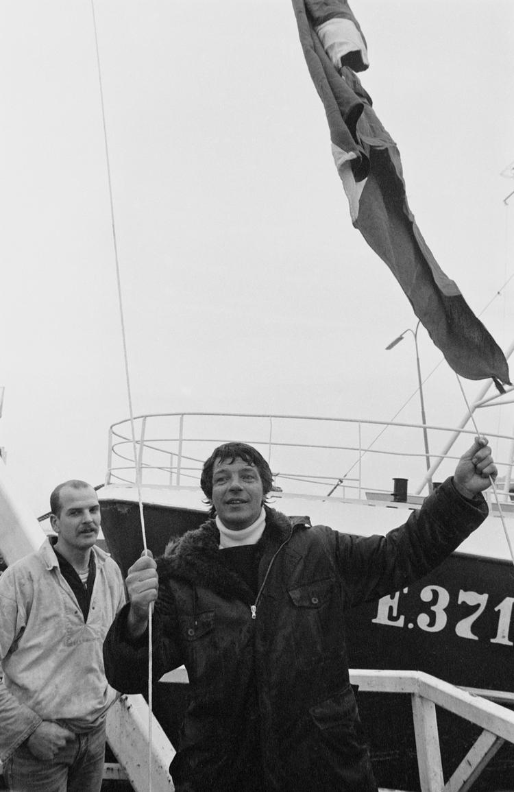 Fiskeskipper Kent Kirk blev landskendt, da han i 1983 trodsede et forbund mod fiskeri inden for den engelske 12-sømile-grænse. Arkivfoto . 