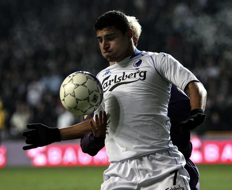 Ailton Almeida kom ind og røg ud igen, da FCK spillede træningskamp i Spanien. Arkivfoto. 