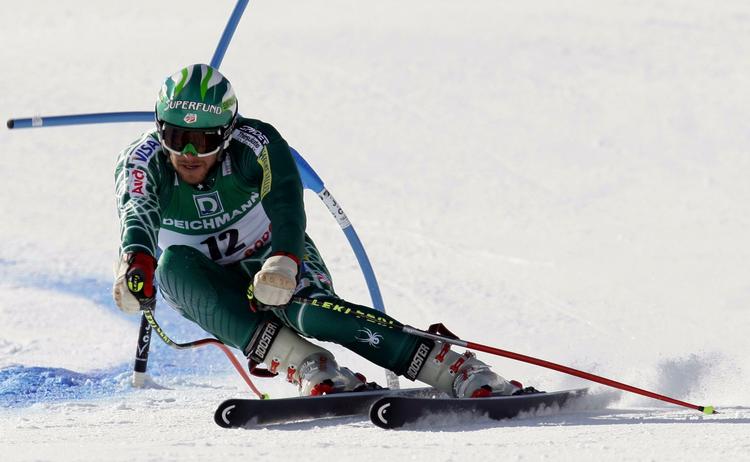 Selv Bode Miller har svært ved at se det sjove ved den stejle piste i Val d'Isere. 