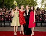 Fra venstre Sarah Jessica Parker, Kim Cattrall, Cynthia Nixon og Kristin Davis ved premieren på  Sex and the City-filmen i Odeon West End Cinema på Leicester Square i London. 