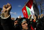 Vrede tyrkere i en nylig demonstration mod Israels adfærd i Gaza (arkivfoto). 