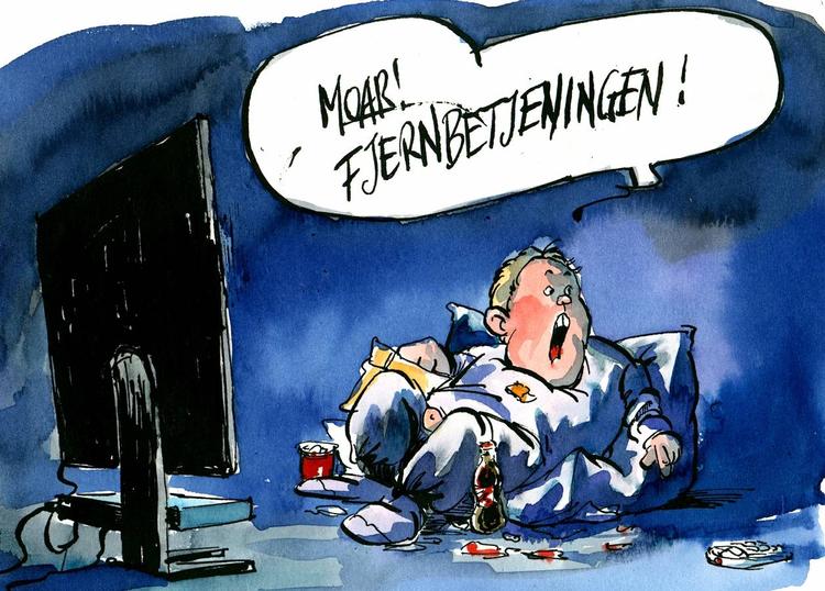 Et barn er i større fare for at udvikle fedme, hvis forældrene er stressede i længere tid, viser svensk forskning Tegning af Roald Als. 