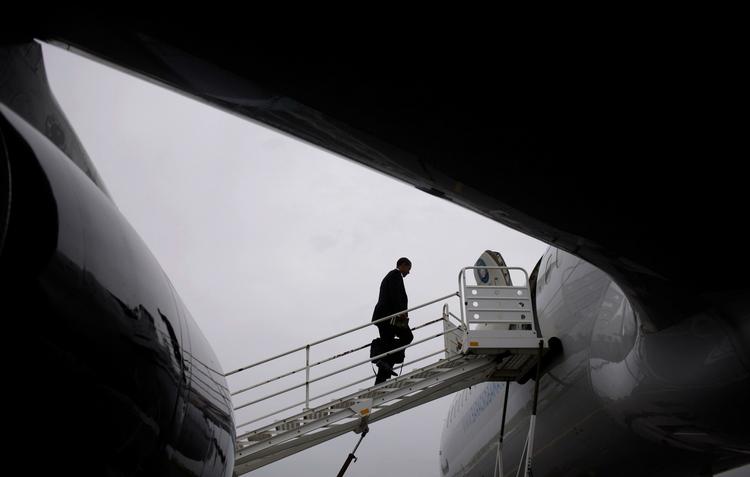 Præsident Obama rejser ud for at skaffe opbakning til sin krisepakke. Arkivfoto. 