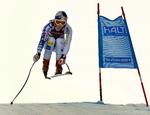 Lindsey Vonn i fuld fart. 