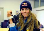 Lindsey Vonn meldes af landstræneren klar til lørdagens slalom, hvor hun kan vinde sit tredje VM-guld. 
