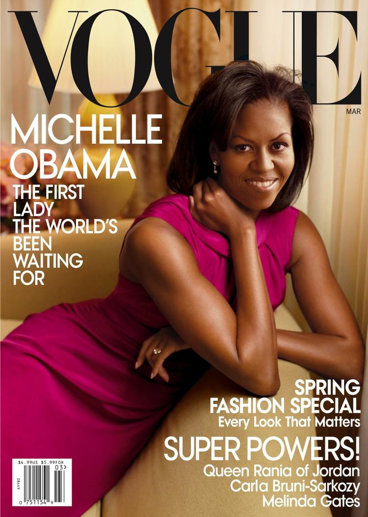 Michelle Obama er fotograferet i Det Hvide Hus til billed-serien, som Vogue bringer i sit martsnummer. Foto: Annie Leibovitz/Vogue 