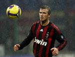 Beckham i aktion for Milan lørdag aften, hvor storklubben blot fik 1-1 hjemme mod Serie A's bundhold Reggina. 