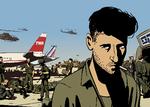 Da Ari, instruktør Ari Folmans yngre alter ego, lander i lufthavnen i Beirut i 1982, plages han af dødstanker. Fordi hans kæreste lige har droppet ham. Og så ligger oplevelserne på 200 meters afstand af massakrerne på de palæstinensiske flygtningelejre endda forude. Foto: Miracle Film 