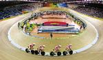 Det danske hold i fire kilometer forfølgelsesløb fik bronze, selv om tre OL-sølvvindere ikke var med. Arkivfoto 