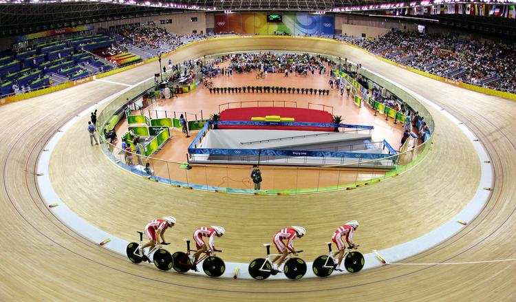 Det danske hold i fire kilometer forfølgelsesløb fik bronze, selv om tre OL-sølvvindere ikke var med. Arkivfoto 