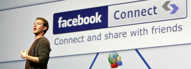 Ansigt. >Overordnet kan man altså forstå Facebook som en slags digital version af sladderen ved landsbyens gadekær<, skriver Lisbeth Klastrup. Og det er evnen til at være en 'social nyhedsstrøm', som er Mark Zuckerbergs (bill.) succes. Foto: Eric Risberg. 