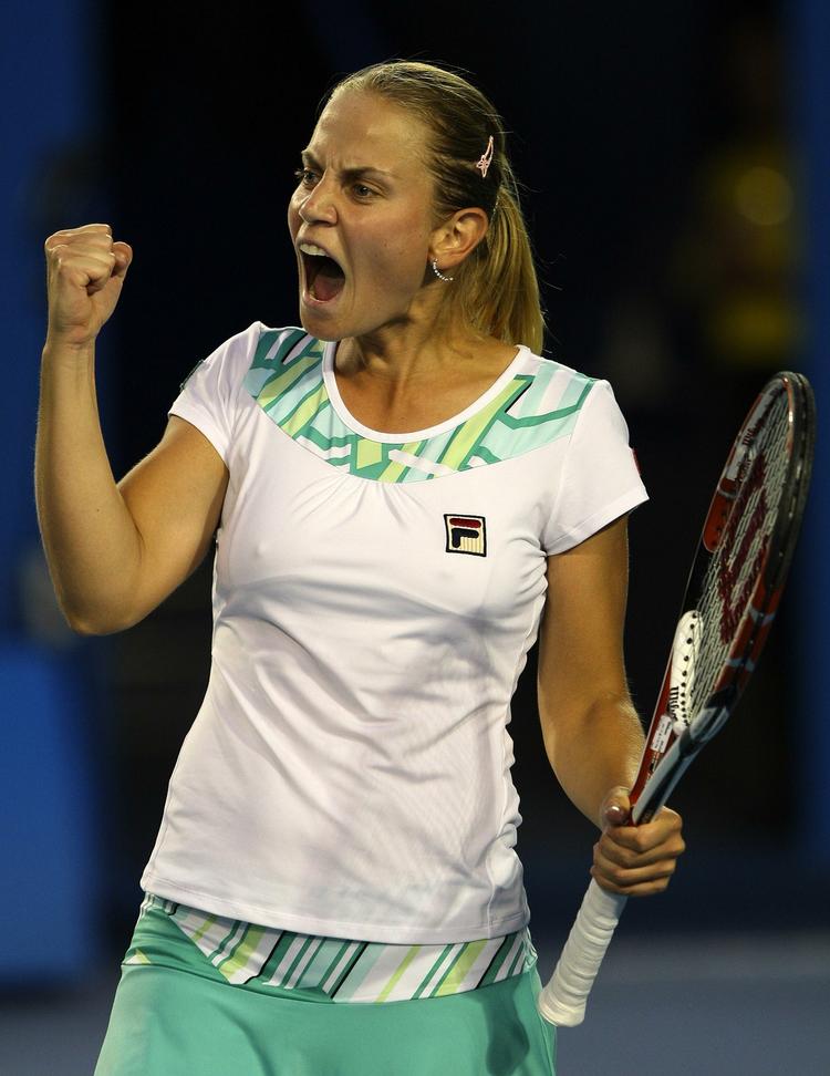 Jelena Dokic (billedet) har slået Wozniacki en gang i år, da hun vandt 3-6, 6-1 og 6-2 i Melbourne. Arkivfoto. 